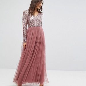 ASOS Maya Sequin & Tulle Dress Size 6 Petite
